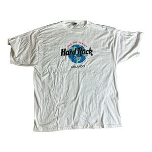 Vintage 90s Hard Rock Cafe Orlando “Save the Planet” T-shirt One Size *READ*